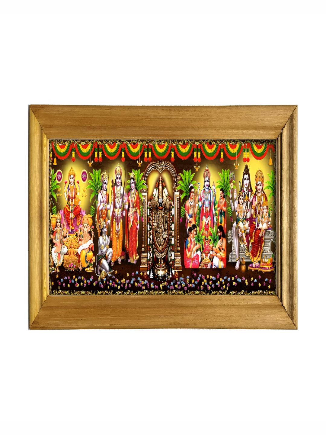 EMPEROR ART GALLERY Yellow Hindu Gods and Goddesses Printed Wooden Wall Photo Frame-picture-12