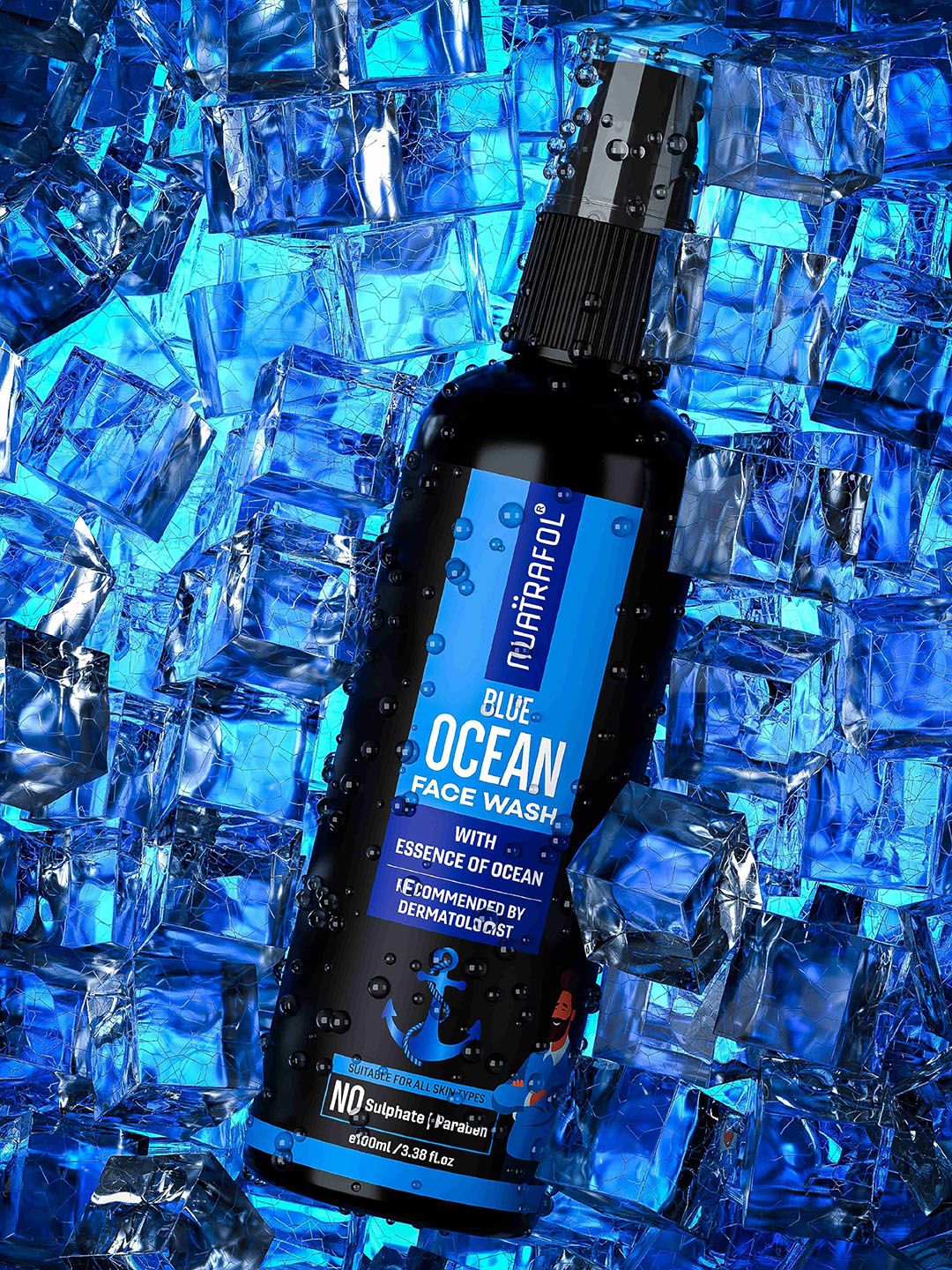 NUATRAFOL Men Blue Ocean Refreshing Facial Cleanser - 100 ml-image-15