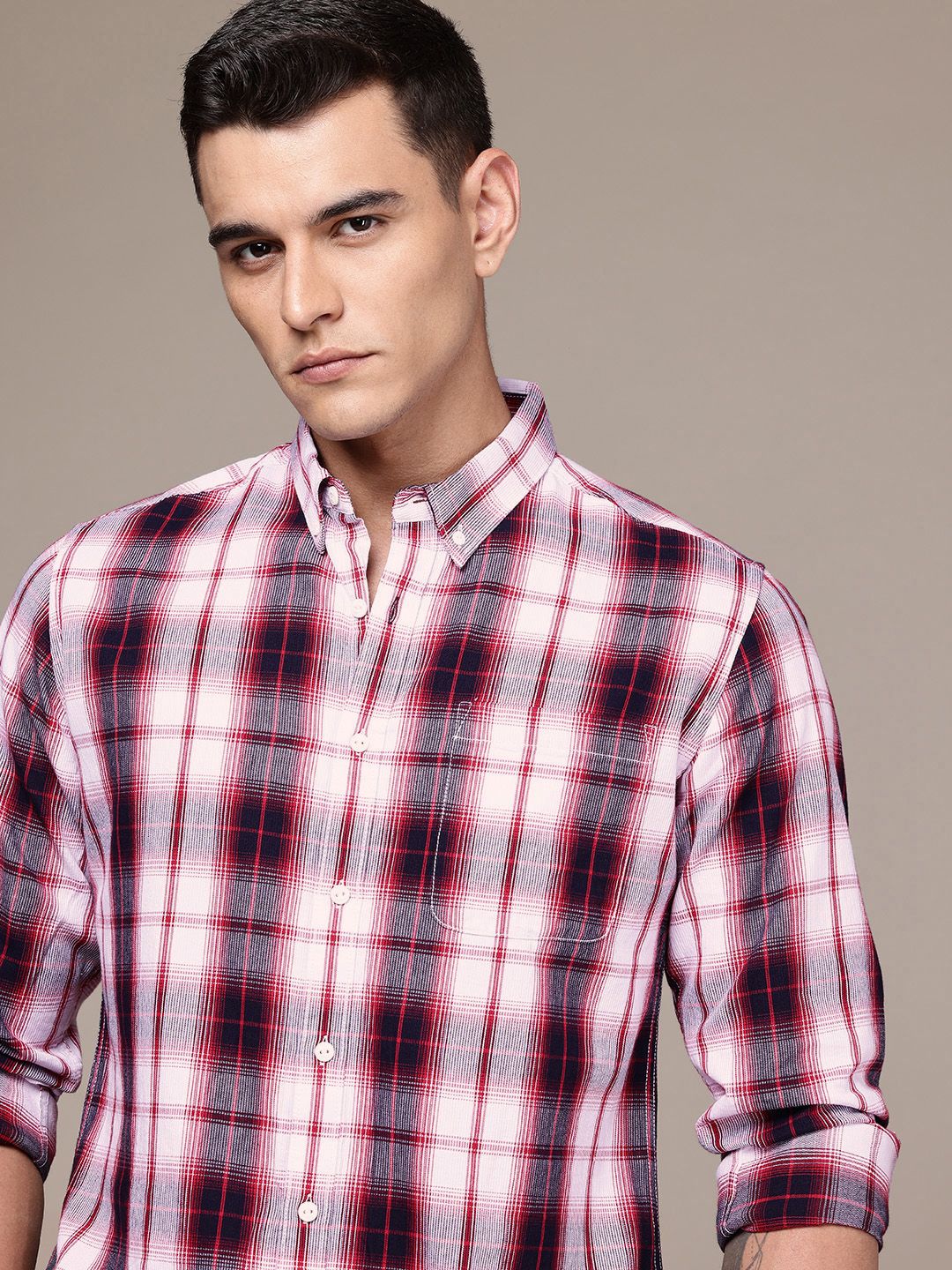 The Roadster Life Co. Checked Pure Cotton Casual Shirt-picture-30