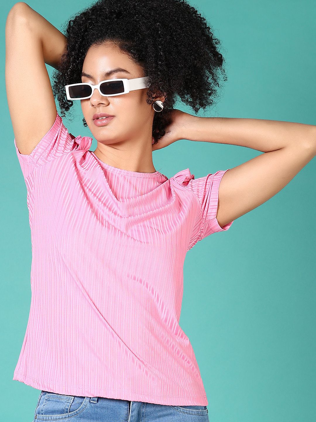 V-Mart Women Short Sleeves Cotton Top-image-21