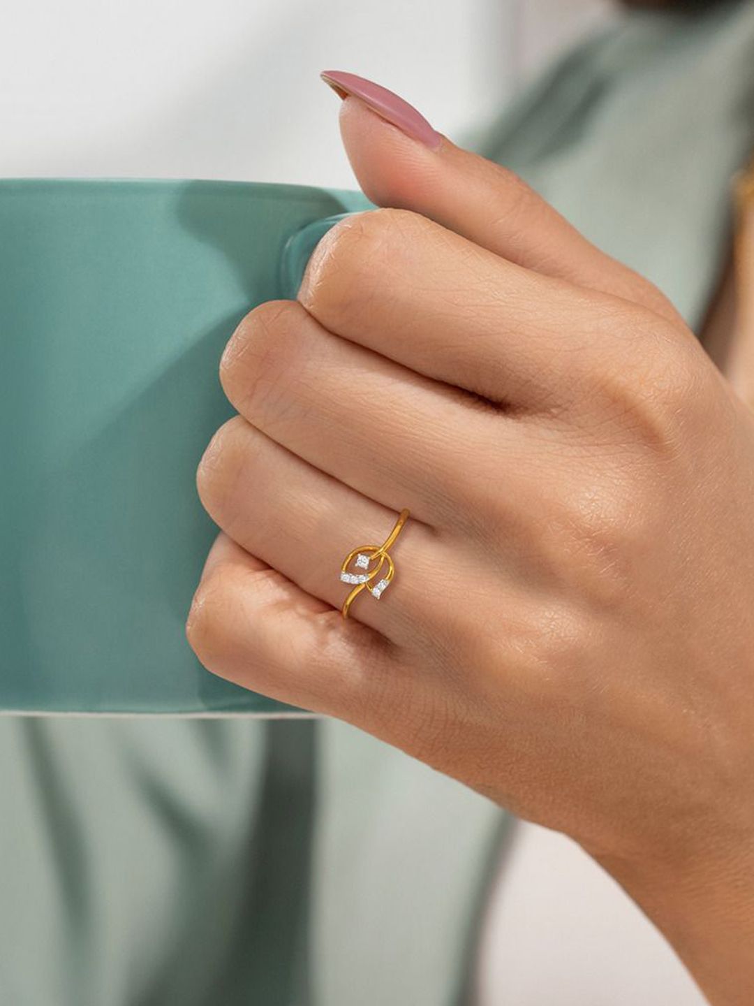 KISNA DIAMOND AND GOLD JEWELLERY Women 14 Kt Ring Diamond 1.07 g-image-44