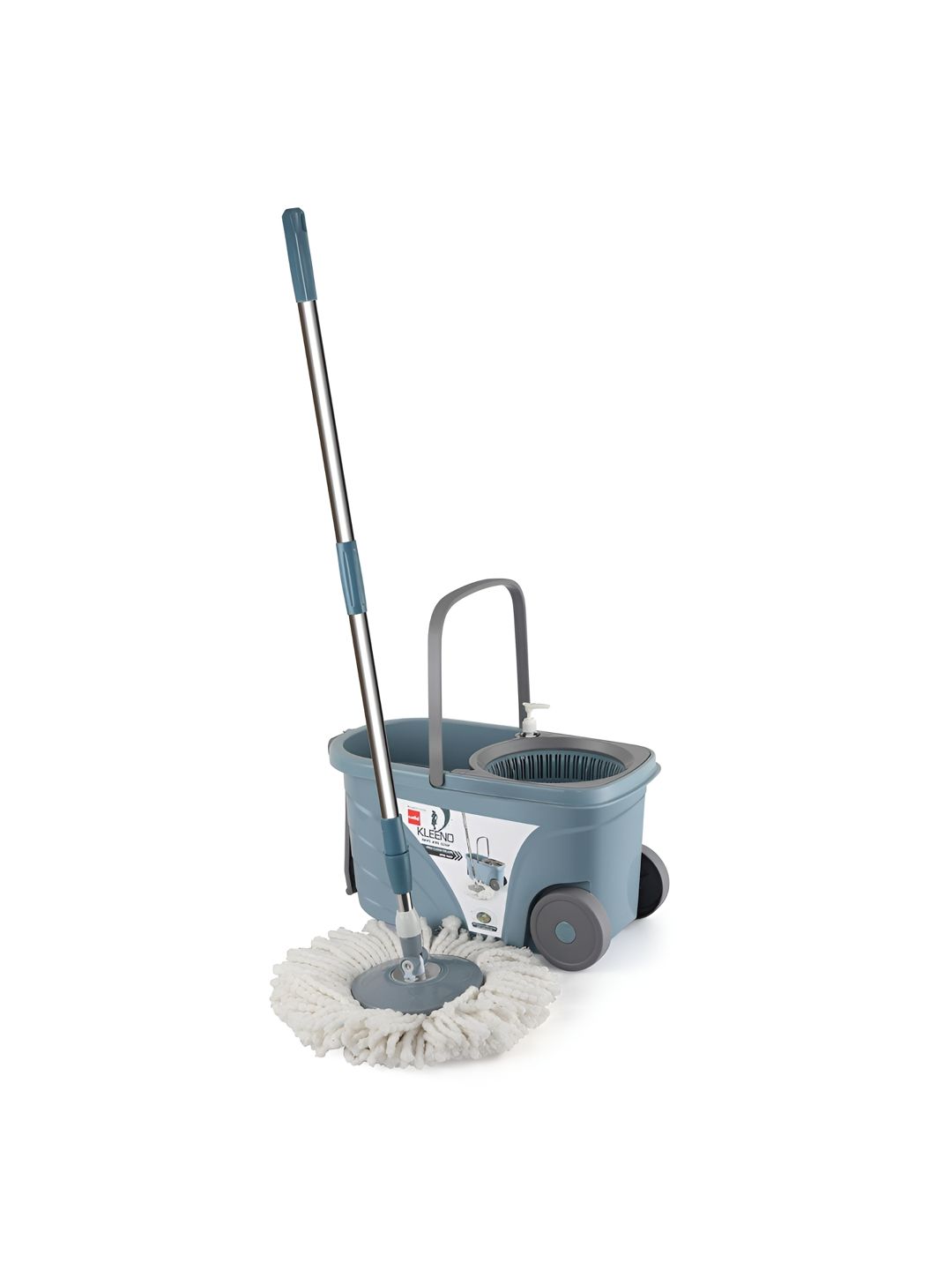 Cello Grey & White 3 piece Solid Plastic Bath Accessories Set