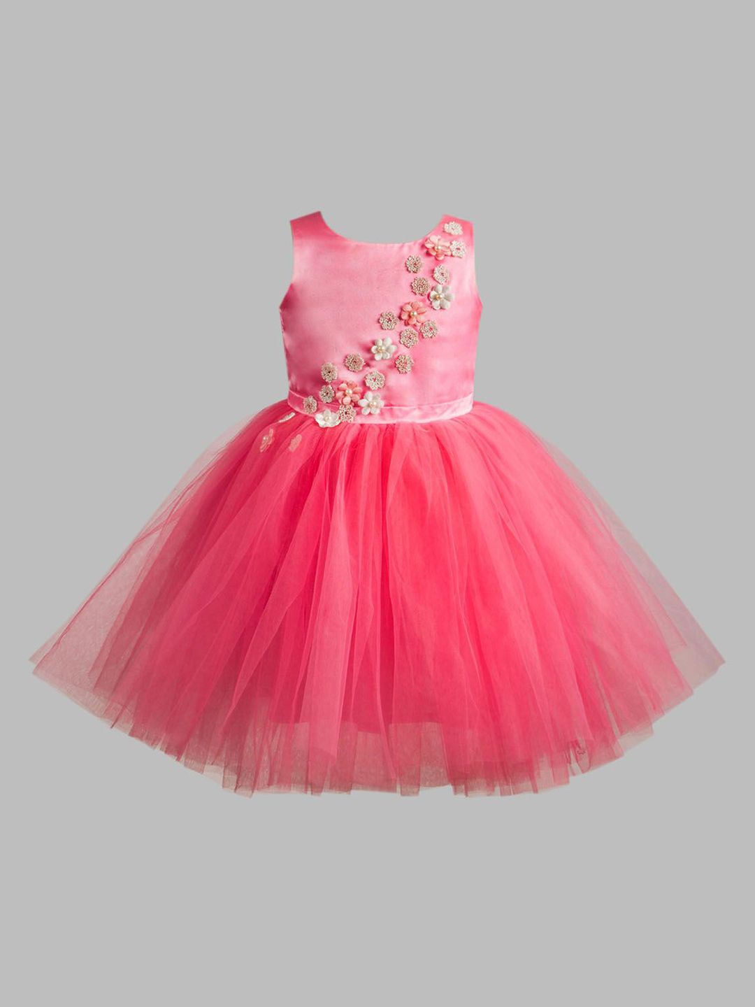 Toy Balloon kids Girls Embellished Sleeveless Net Fit & Flare Party Dress-picture-39