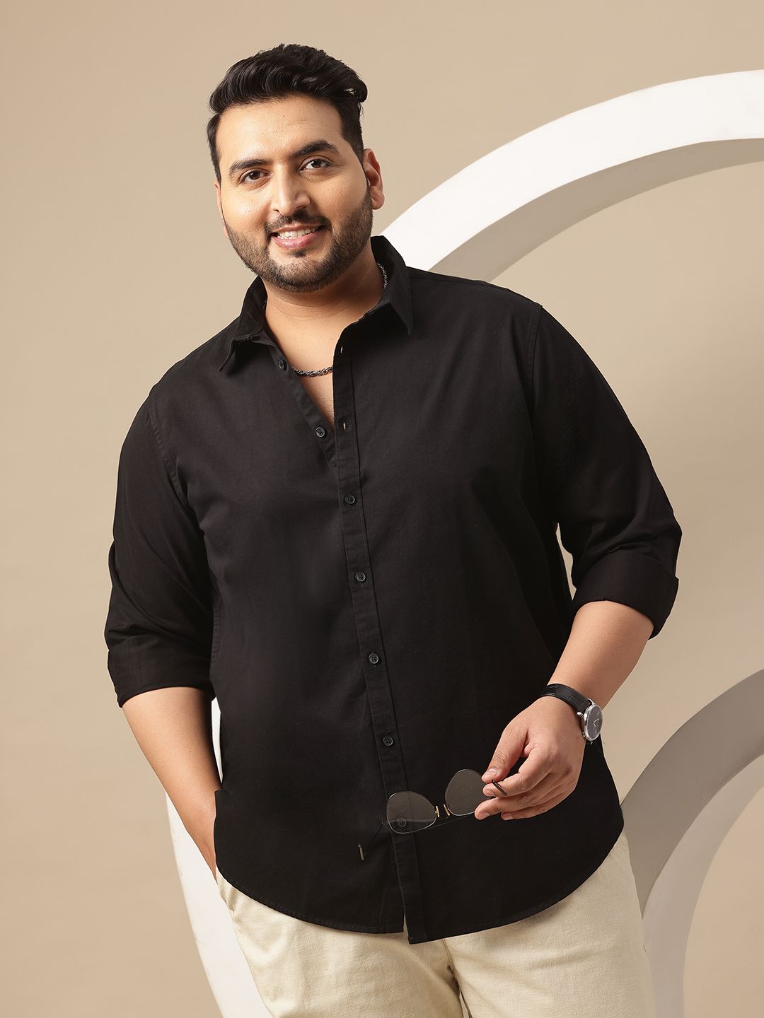 Sztori Plus Size Cotton Casual Shirt-picture-39