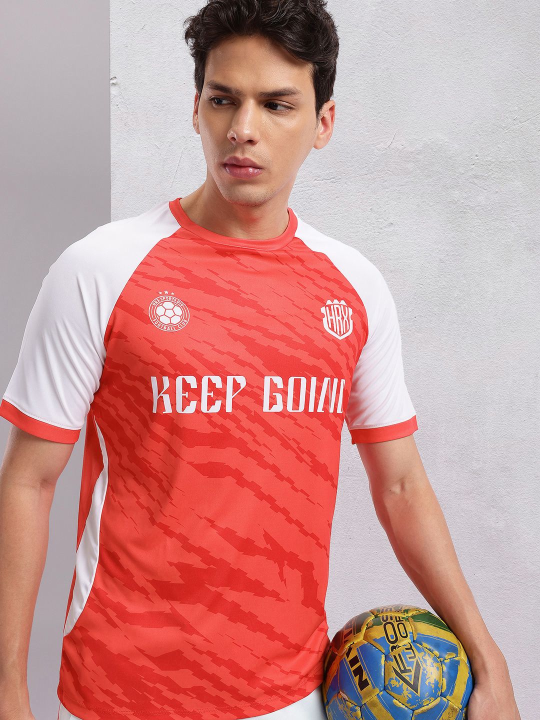 HRX by Hrithik Roshan Brand Logo Printed Football T-shirt-picture-16