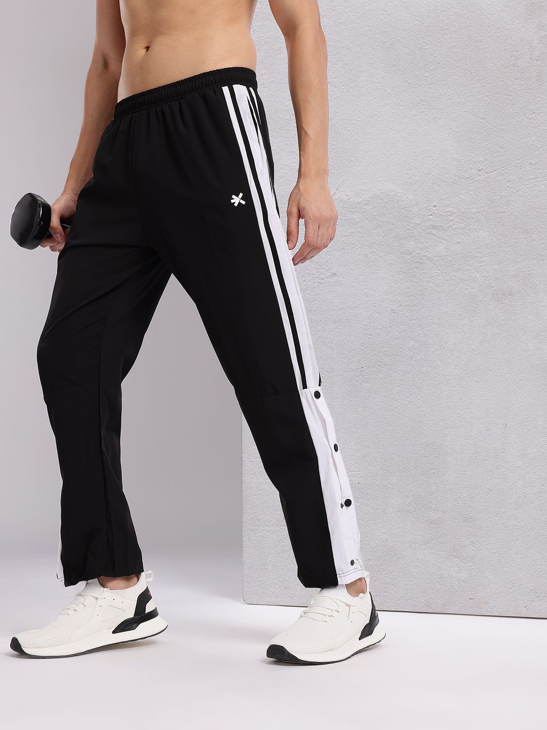 HRX by Hrithik Roshan Men Side Stripe Button Slit Training Track Pants-picture-18