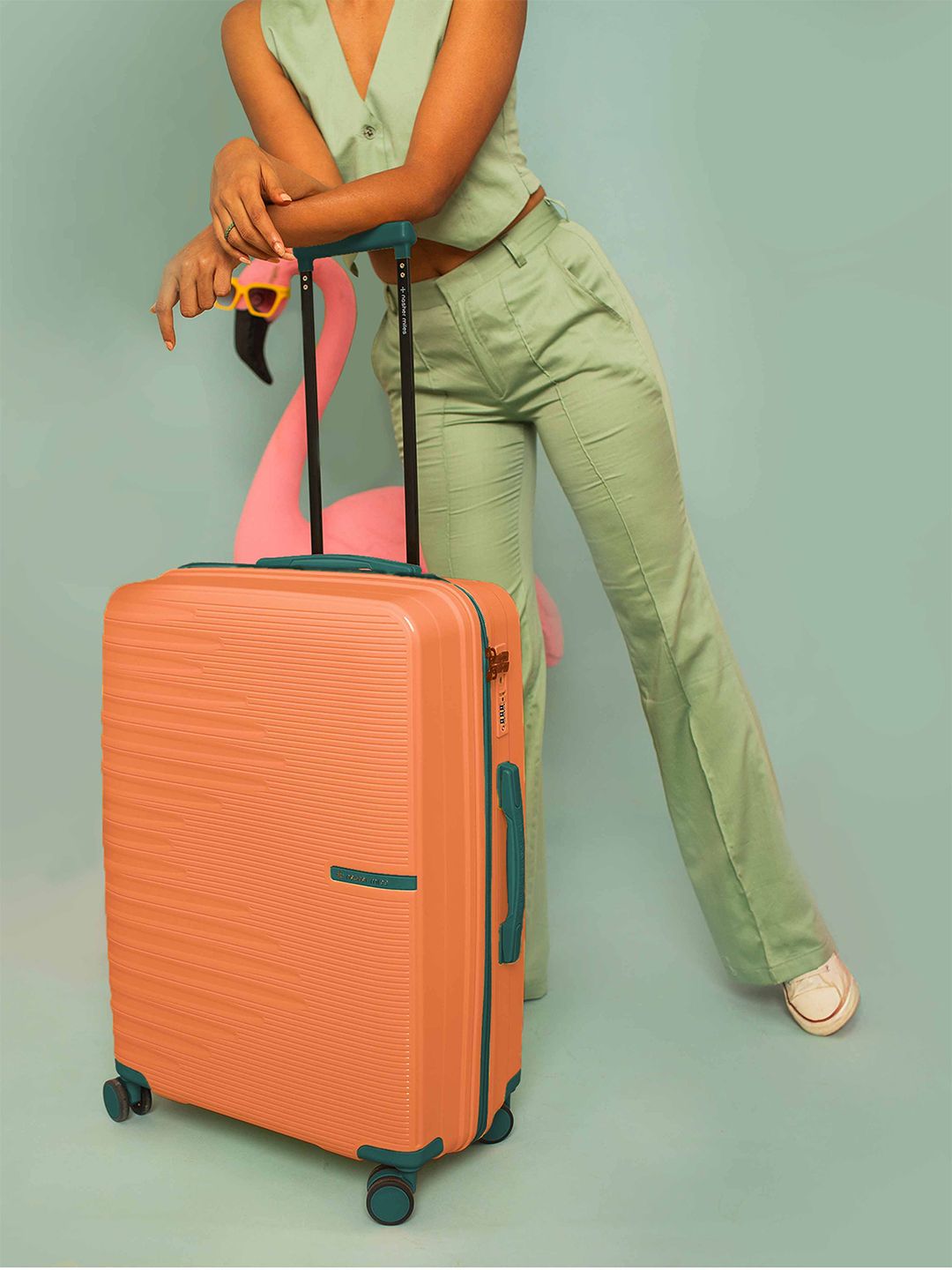 Nasher Miles Havelock Polypropylene TSA Lock Large Orange Trolley Bag - 28 Inch (75 cm)-picture-18