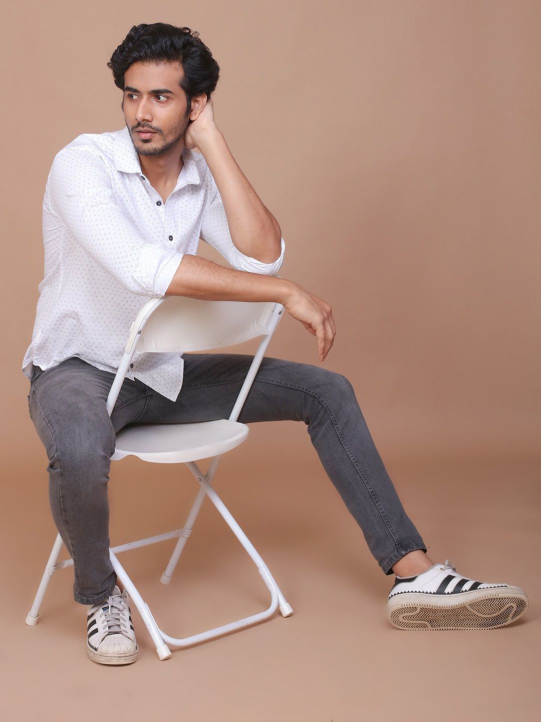 RAVINIK Men Slim Fit Opaque Casual Shirt-picture-16