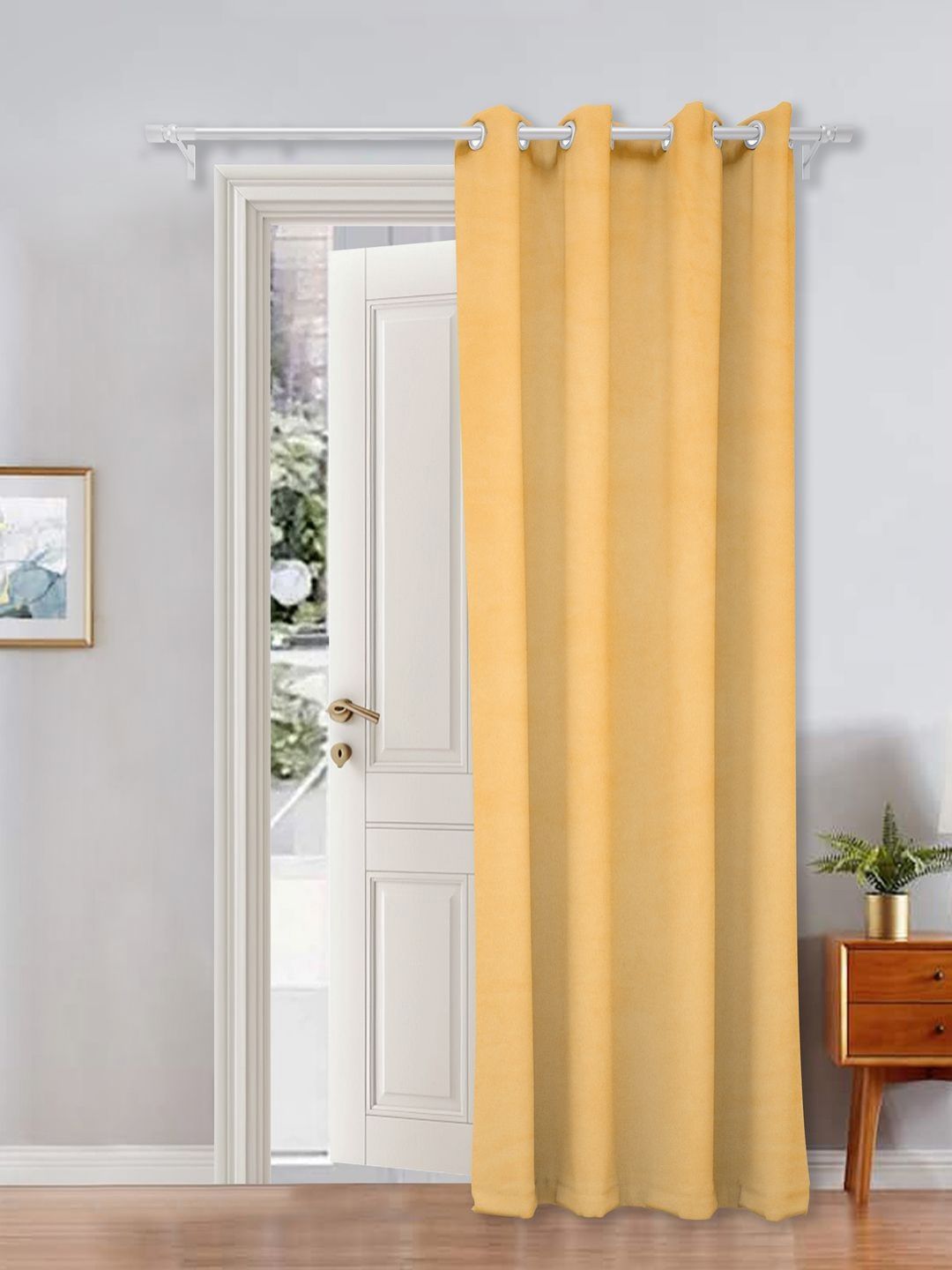 THE CONVERSION Yellow Room Darkening Long Door Curtain-image-26