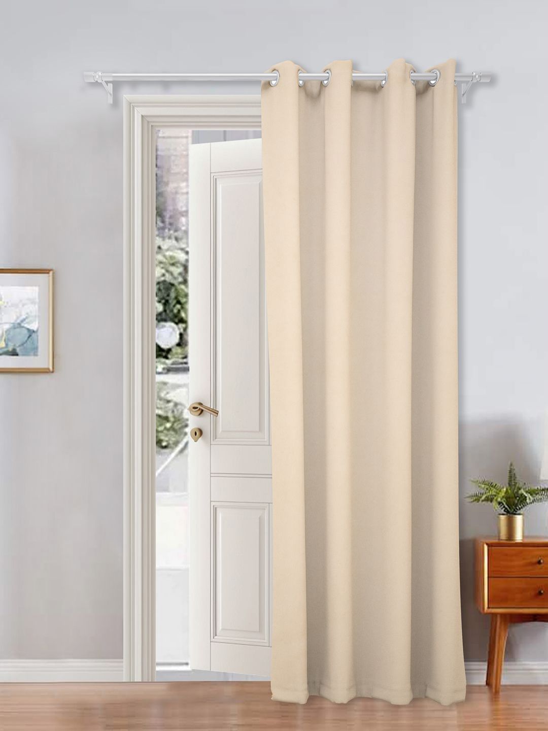 THE CONVERSION Cream-Coloured Room Darkening Long Door Curtain-picture-15