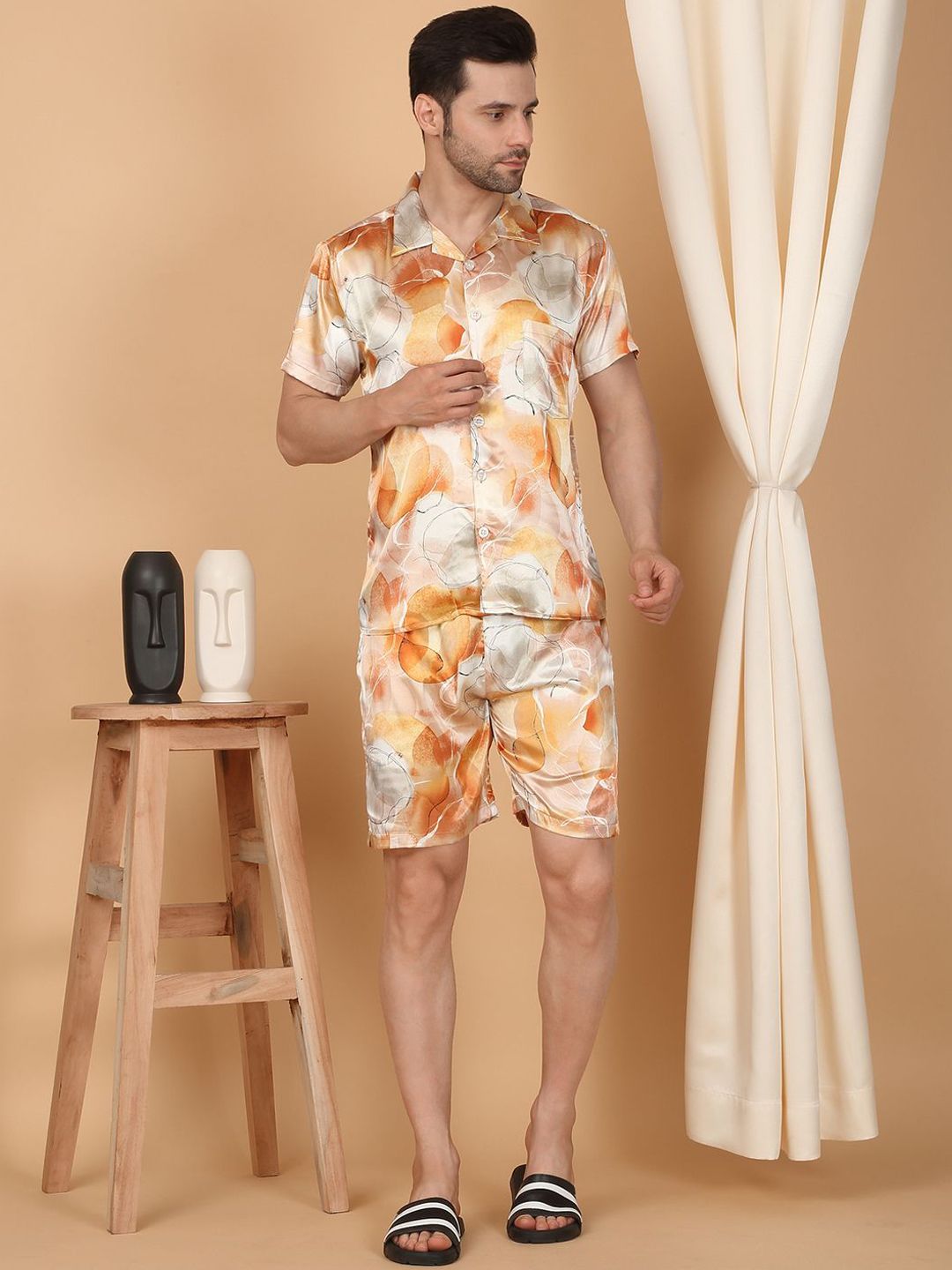 Sweet Dreams Men Abstract Printed Night suit-picture-20