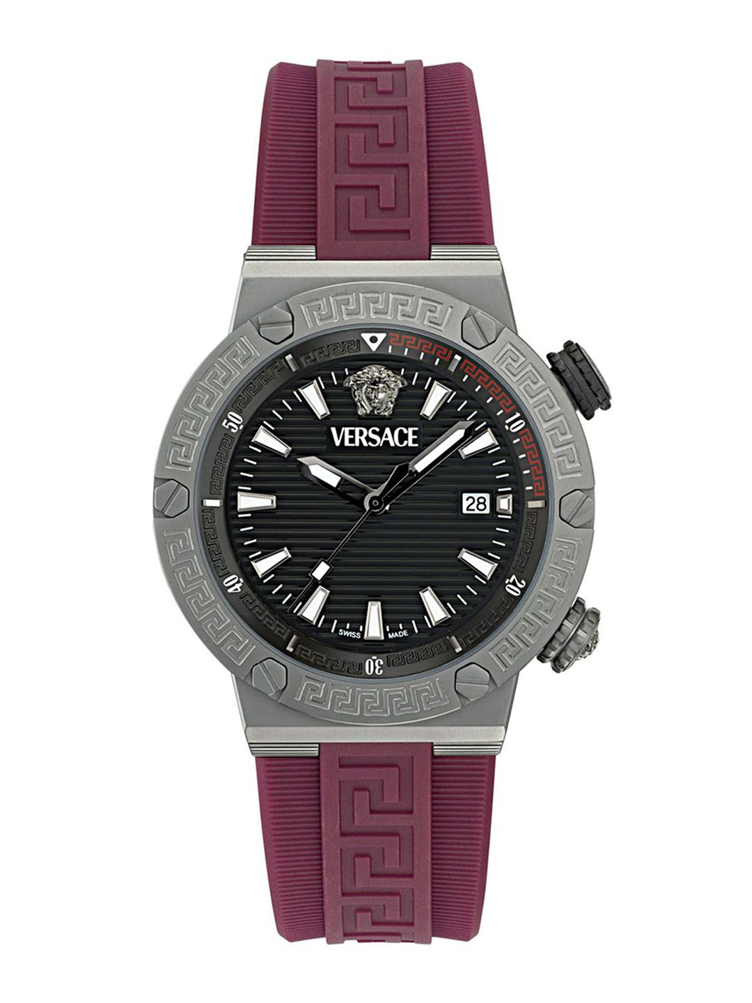 Versace Men Embellished Dial & Straps Analogue Watch VE8G00224-image-10