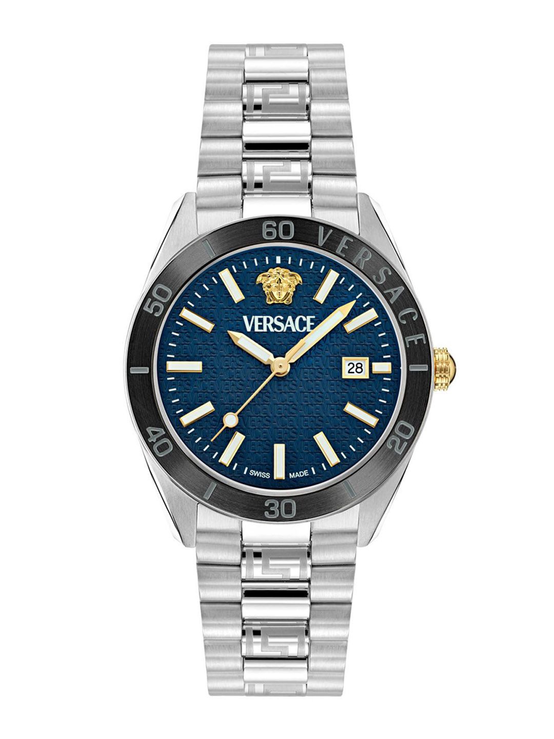 Versace Men Printed Dial & Stainless Steel Bracelet Style Straps Analogue Watch VE8E00324-image-49