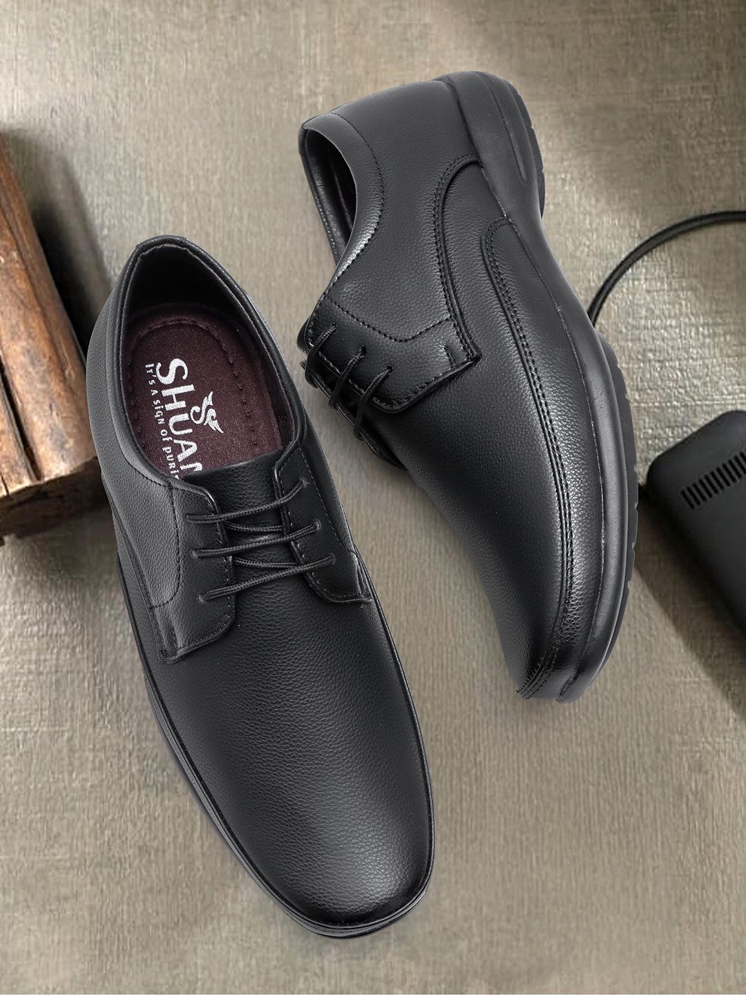 SHUAN Men Textured Formal Derbys-picture-18