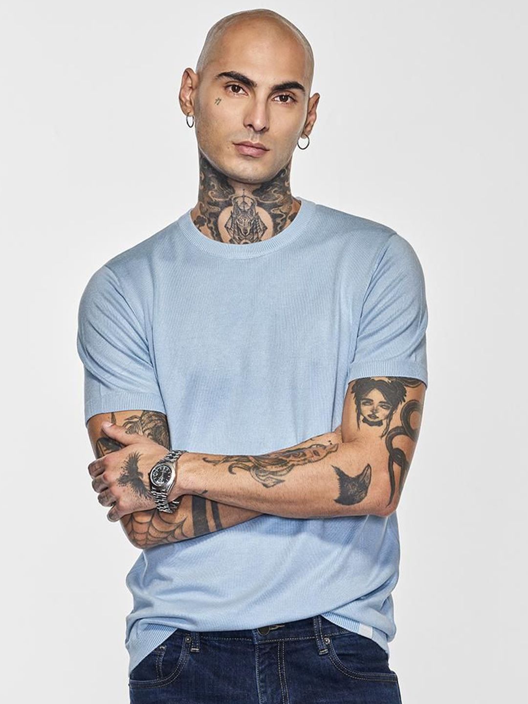 Snitch Men Solid Round NeckT-shirt-picture-36