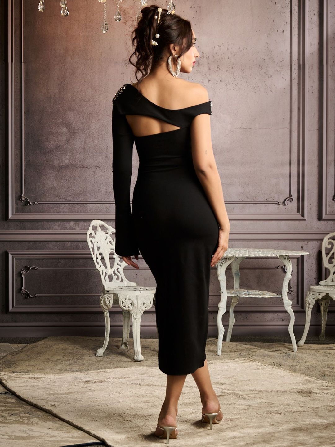 Buy Lea Clothing Co. Jacqueline Embellished One Shoulder Bodycon Midi Dress - Dresses for Women 32054430 | Myntra Buy Lea Clothing Co. Jacqueline Embellished One Shoulder Bodycon Midi Dress - Dresses for Women 32054430 | Myntra