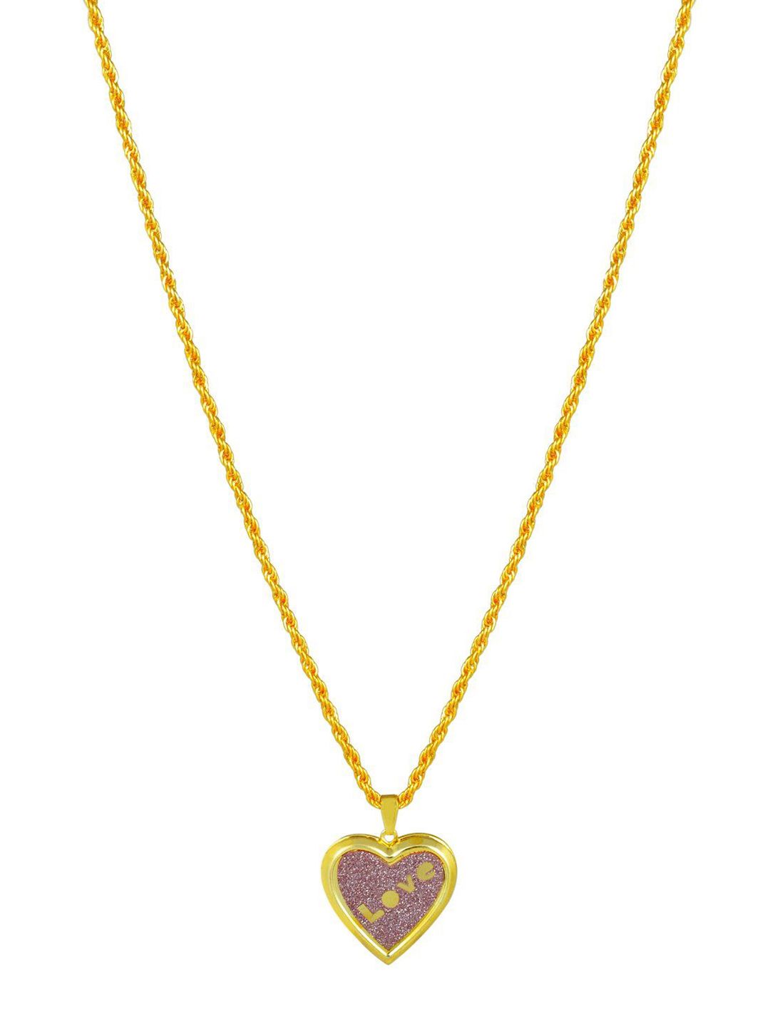 MEMOIR Gold-Plated Heart Shape Locket Pendant With Chain-picture-18