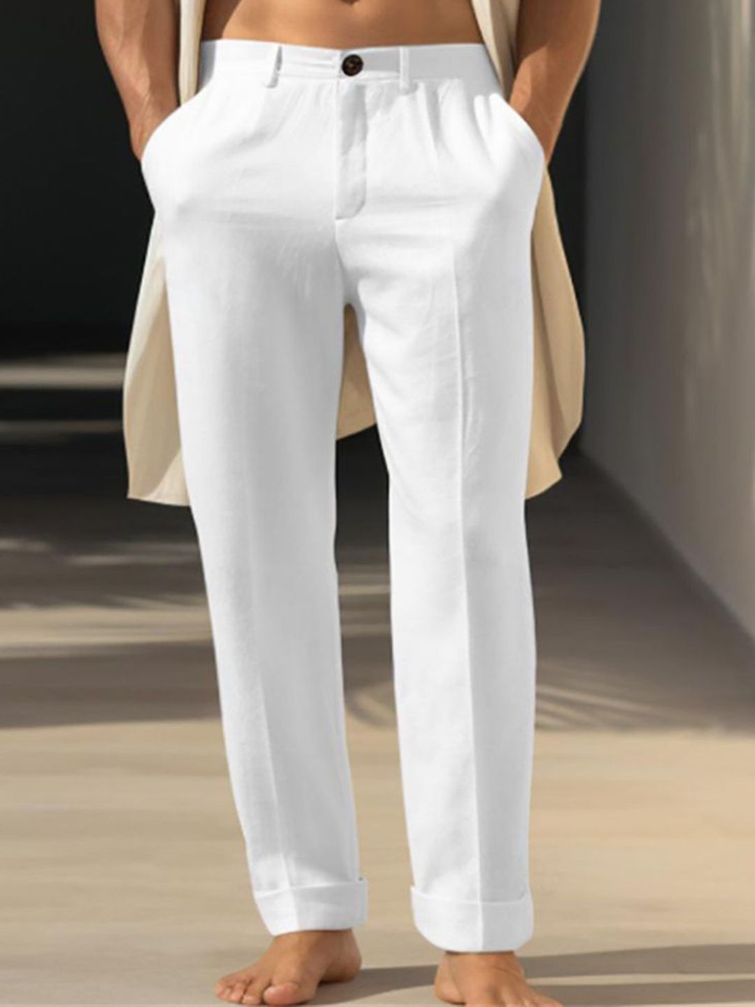 StyleCast x Revolte Men Easy Wash Mid-Rise Regular Cotton Trouser-image-2