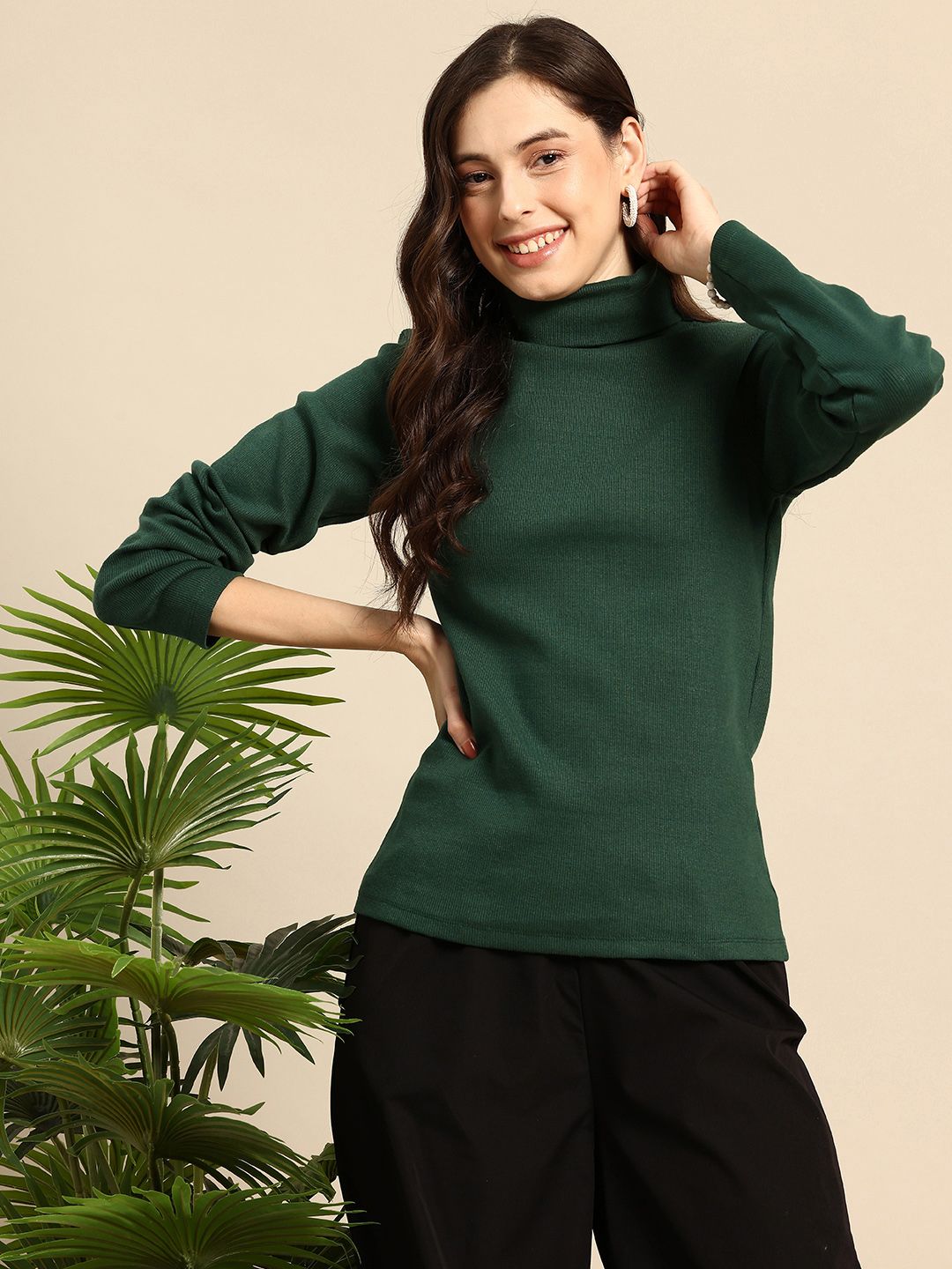 Mast & Harbour Ribbed Turtle Neck Pullover-picture-50
