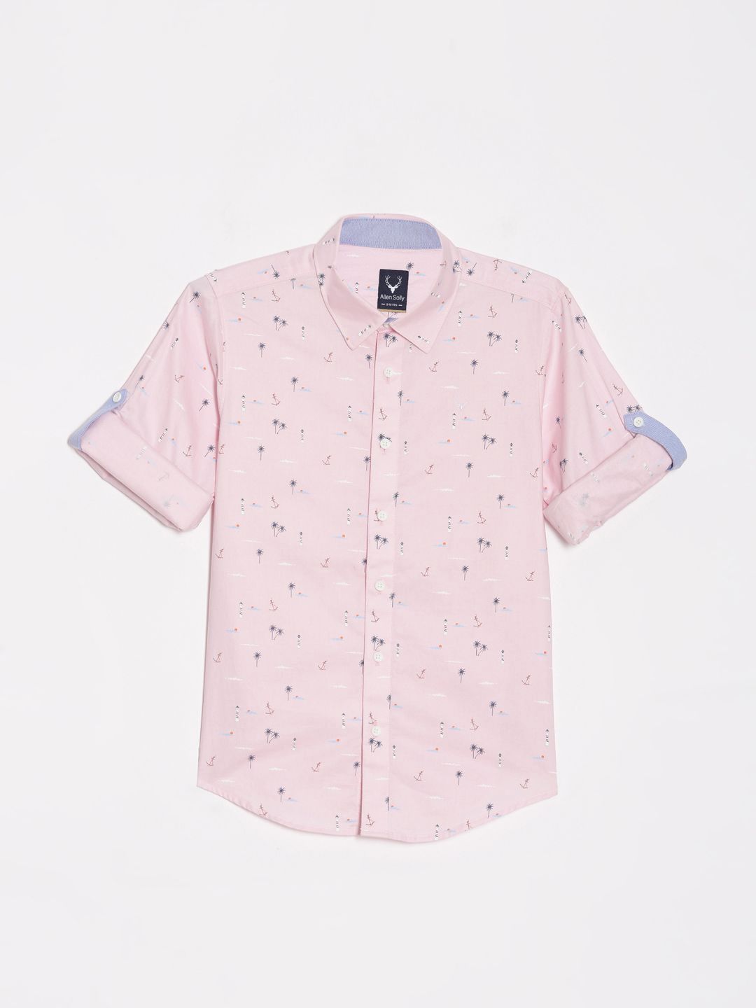 Allen Solly Junior Boys Slim Fit Spread Collar Conversational Printed Cotton Casual Shirt-picture-15