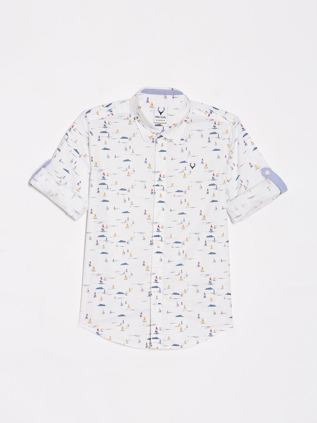 Allen Solly Junior Boys Slim Fit Spread Collar Conversational Printed Cotton Casual Shirt-picture-12