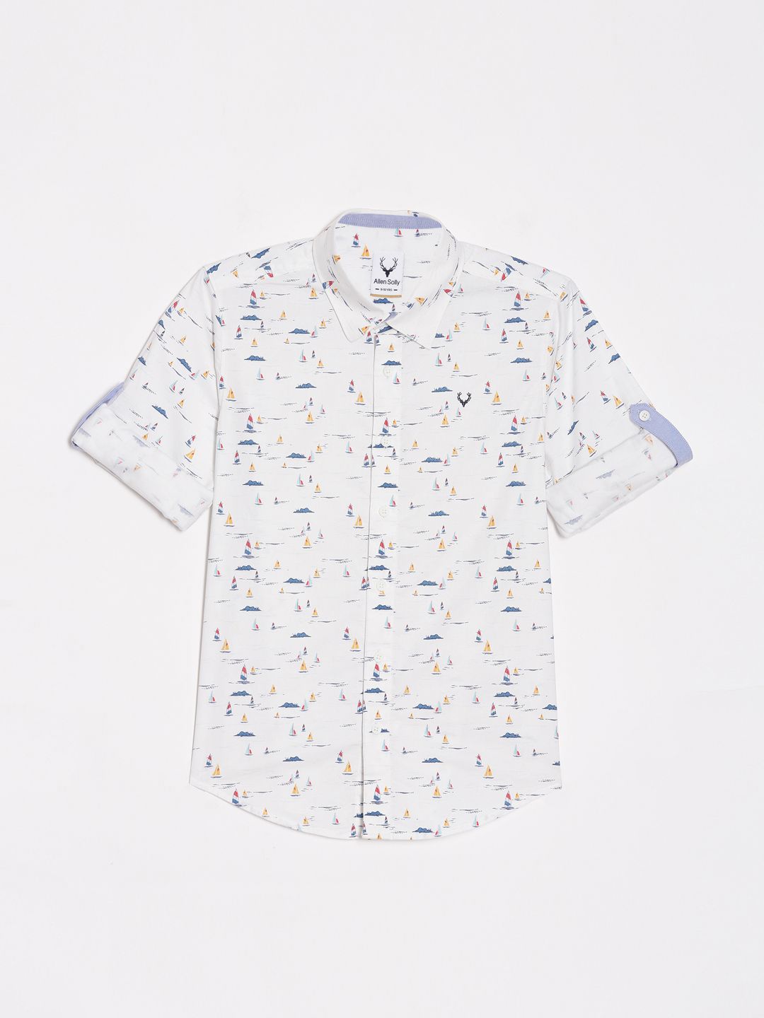 Allen Solly Junior Boys Slim Fit Spread Collar Conversational Printed Cotton Casual Shirt-picture-17
