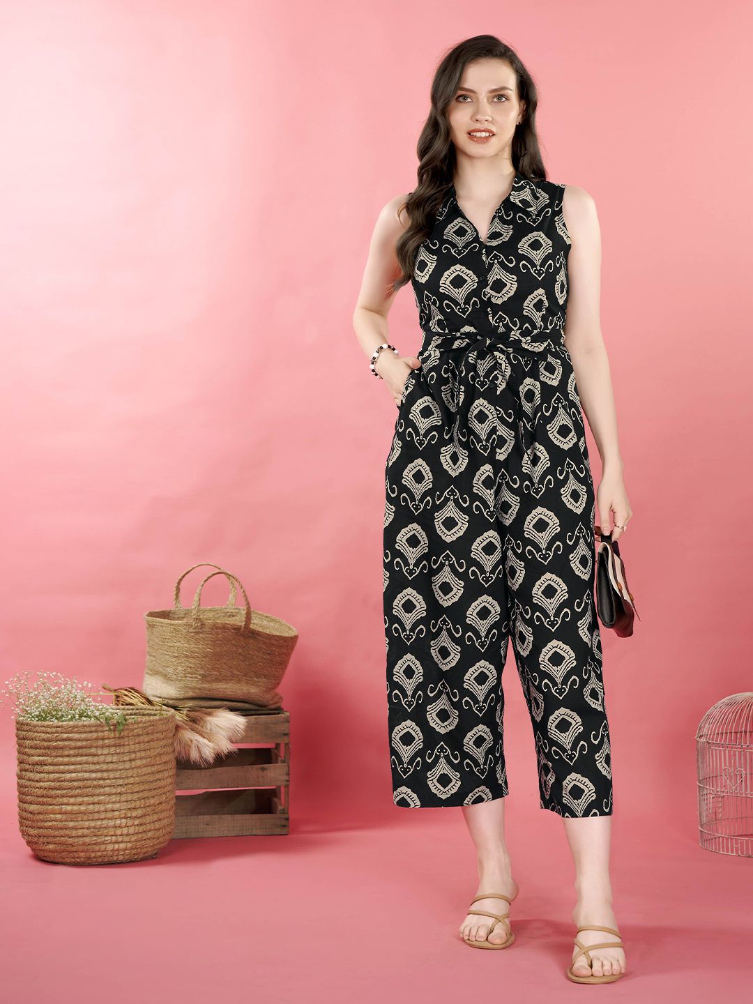 Anouk Women Cotton Printed Basic Jumpsuit-picture-36