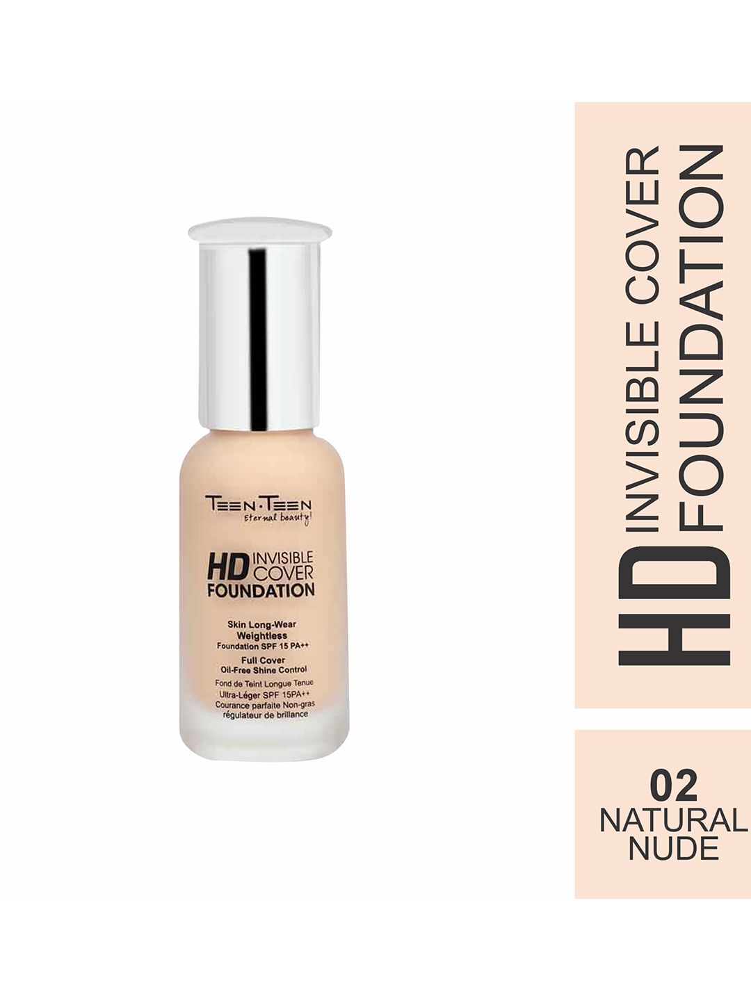 TEEN TEEN COSMETICS HD Invisible Long Wear Cover Foundation- 40 ml- Natural Nude 02-image-44