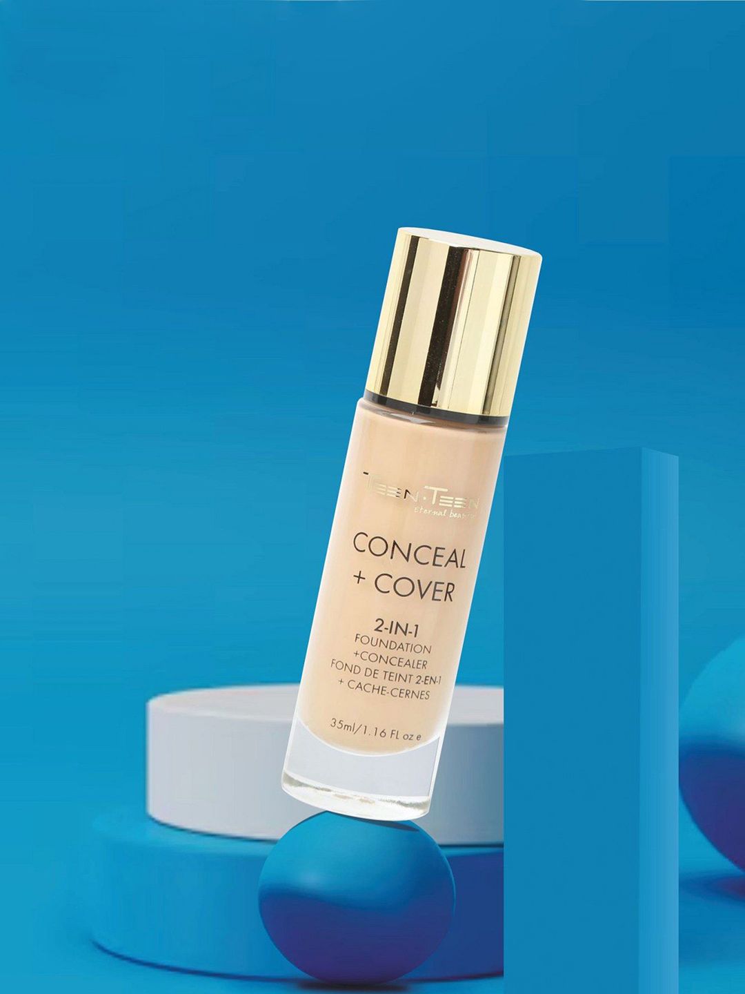 TEEN TEEN COSMETICS Conceal + Cover 2 In 1 Foundation + Concealer - 35 ml - Shade 02-picture-19