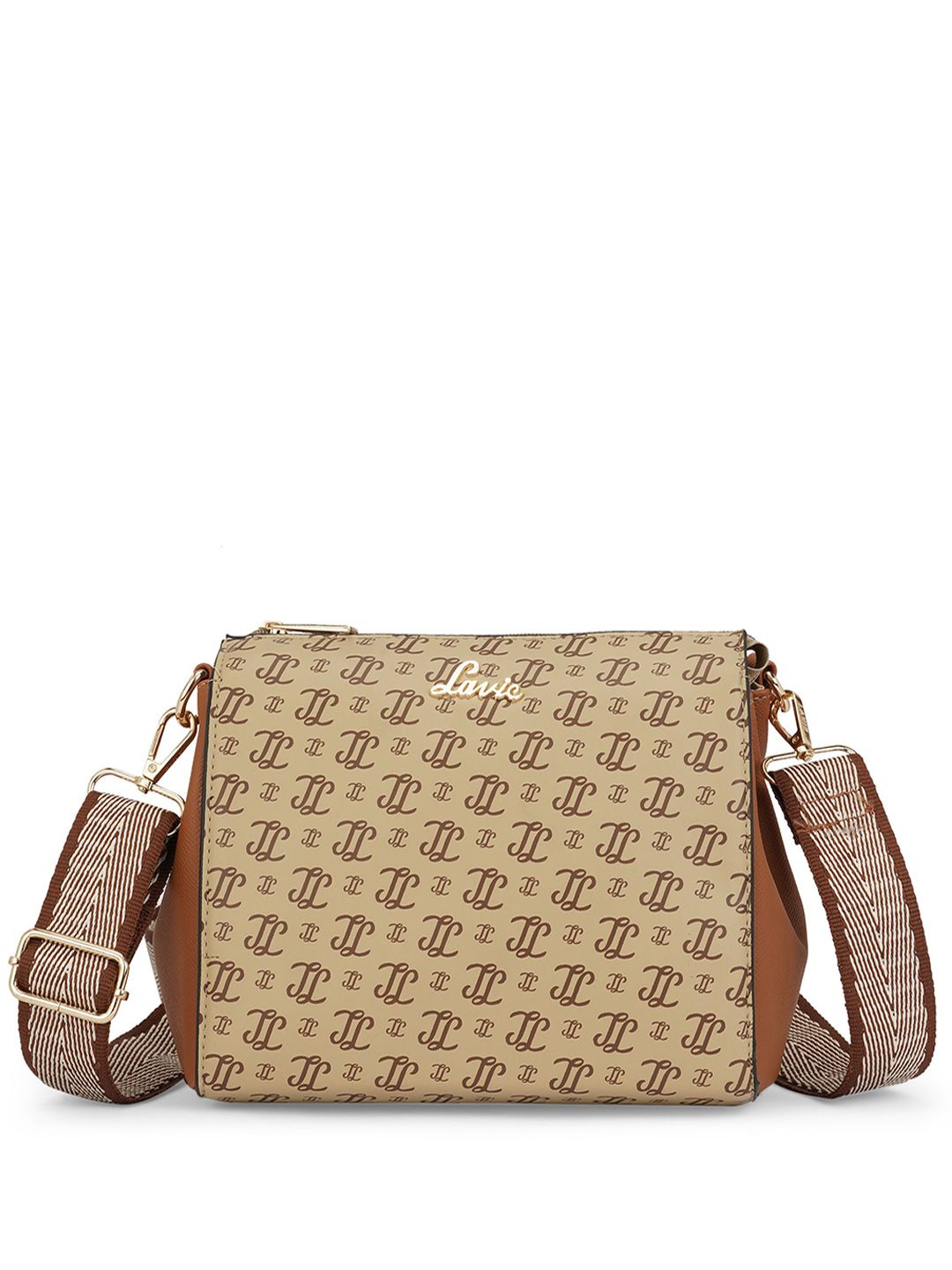 Lavie Women Typography Printed Structured Leather Sling Bag-picture-33
