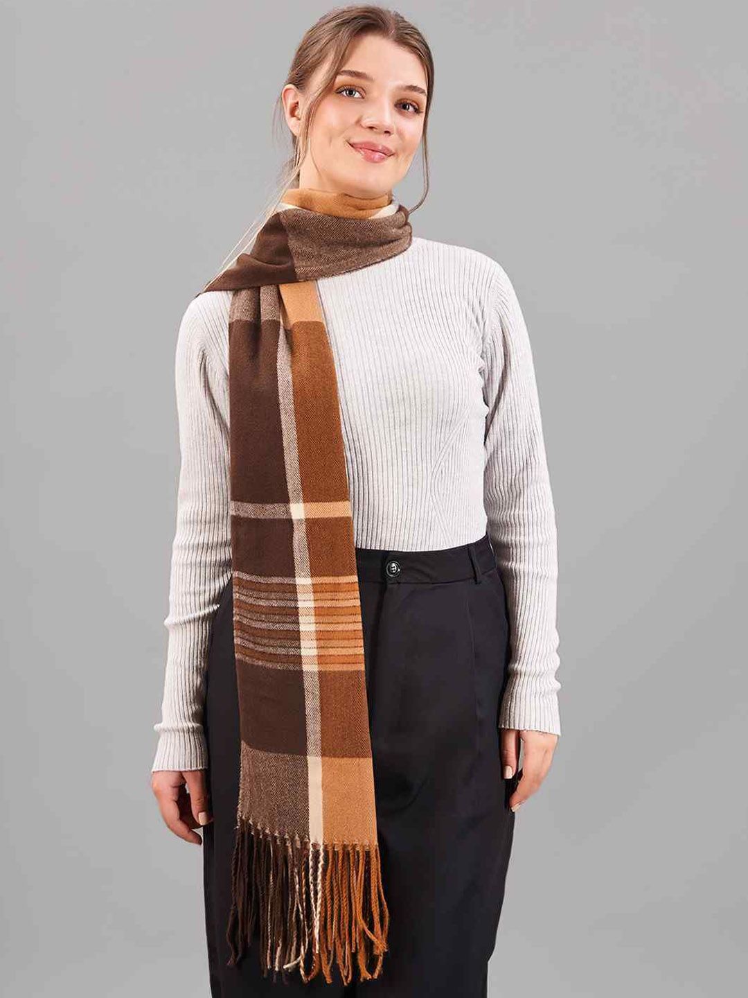 Tossido Unisex Checked Acrylic Mufflers-picture-34