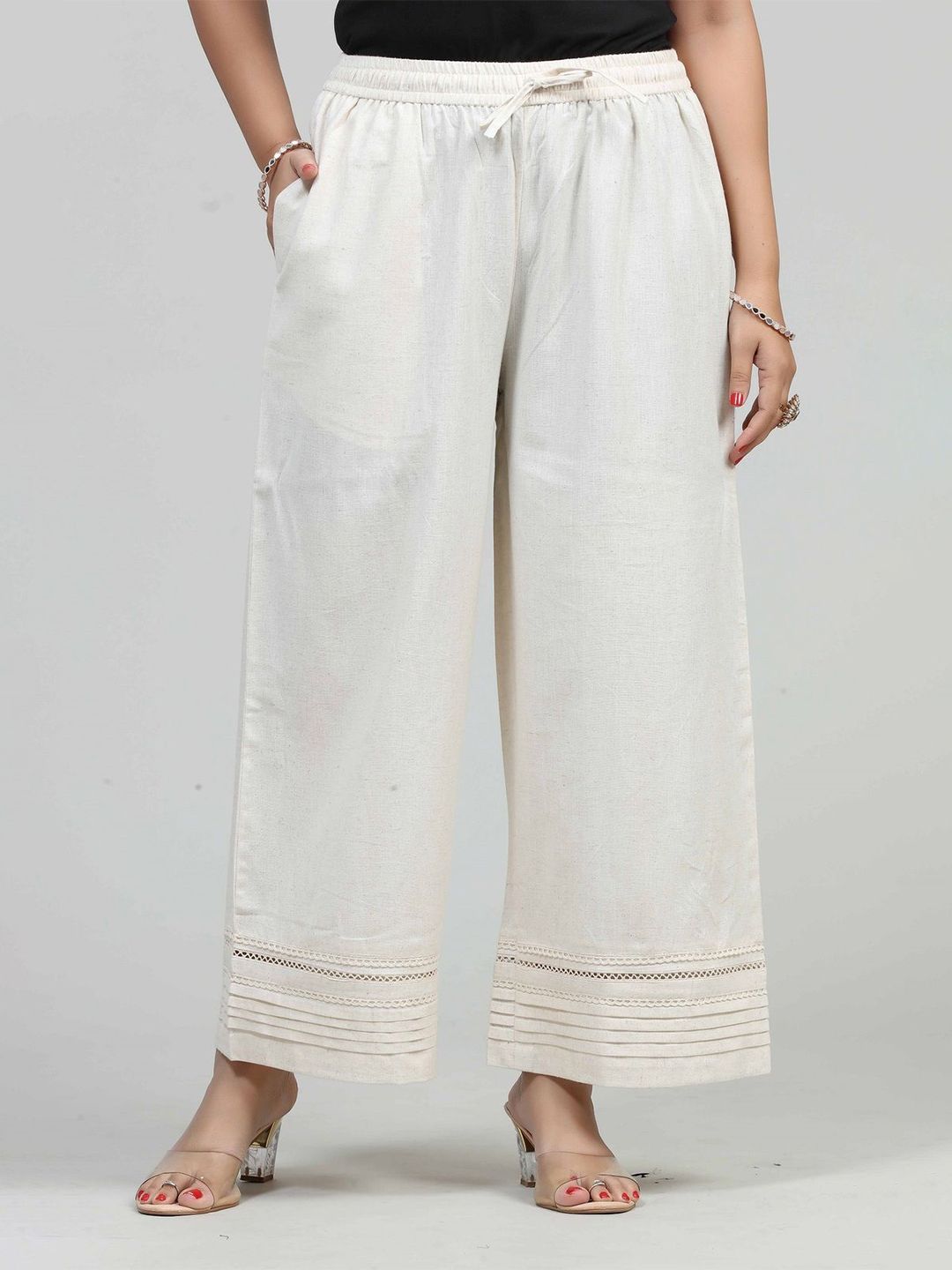 COTTON CULTURE Women Straight Cotton Palazzos-picture-28