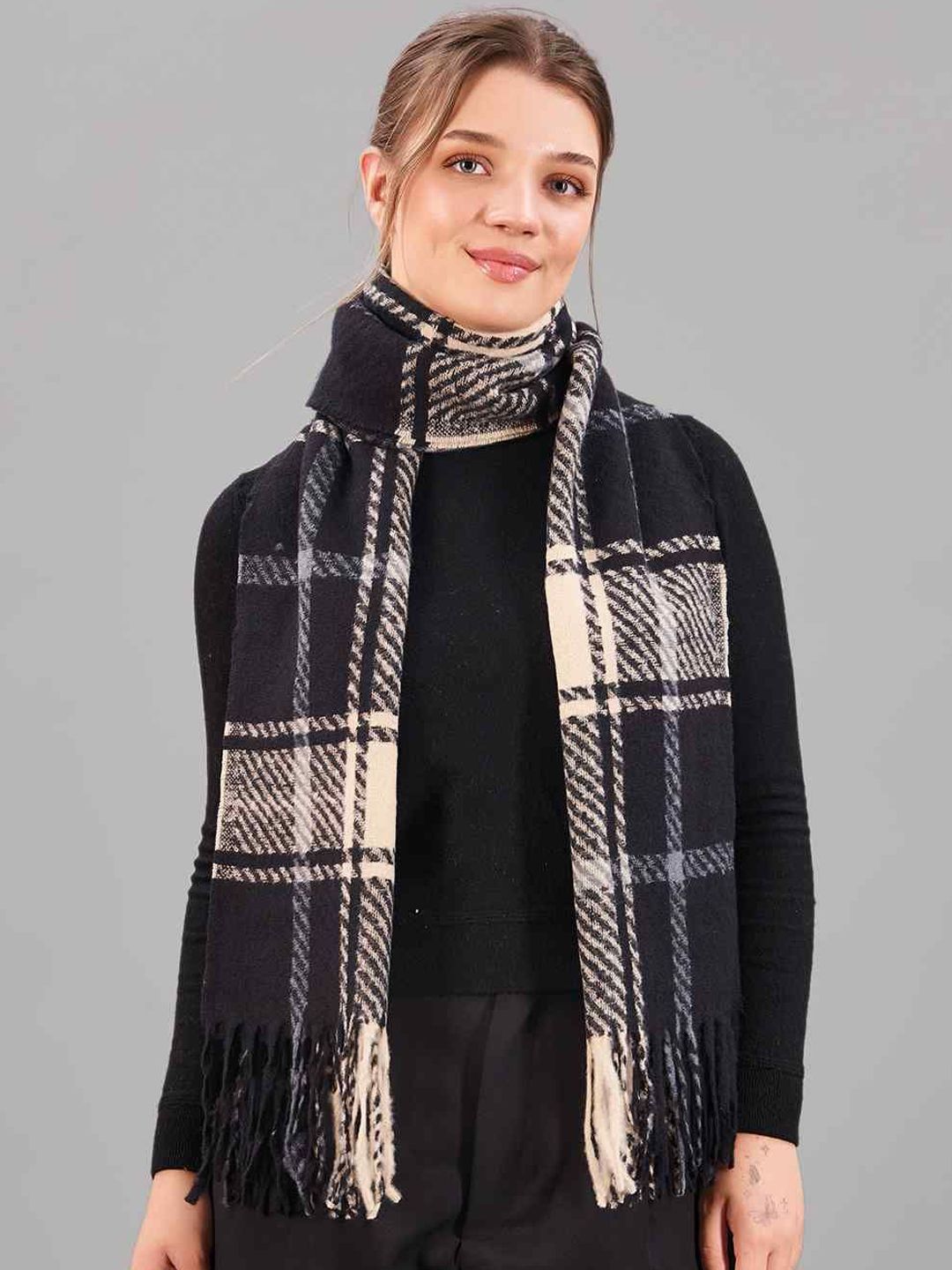 Tossido Unisex Checked Acrylic Mufflers-picture-36
