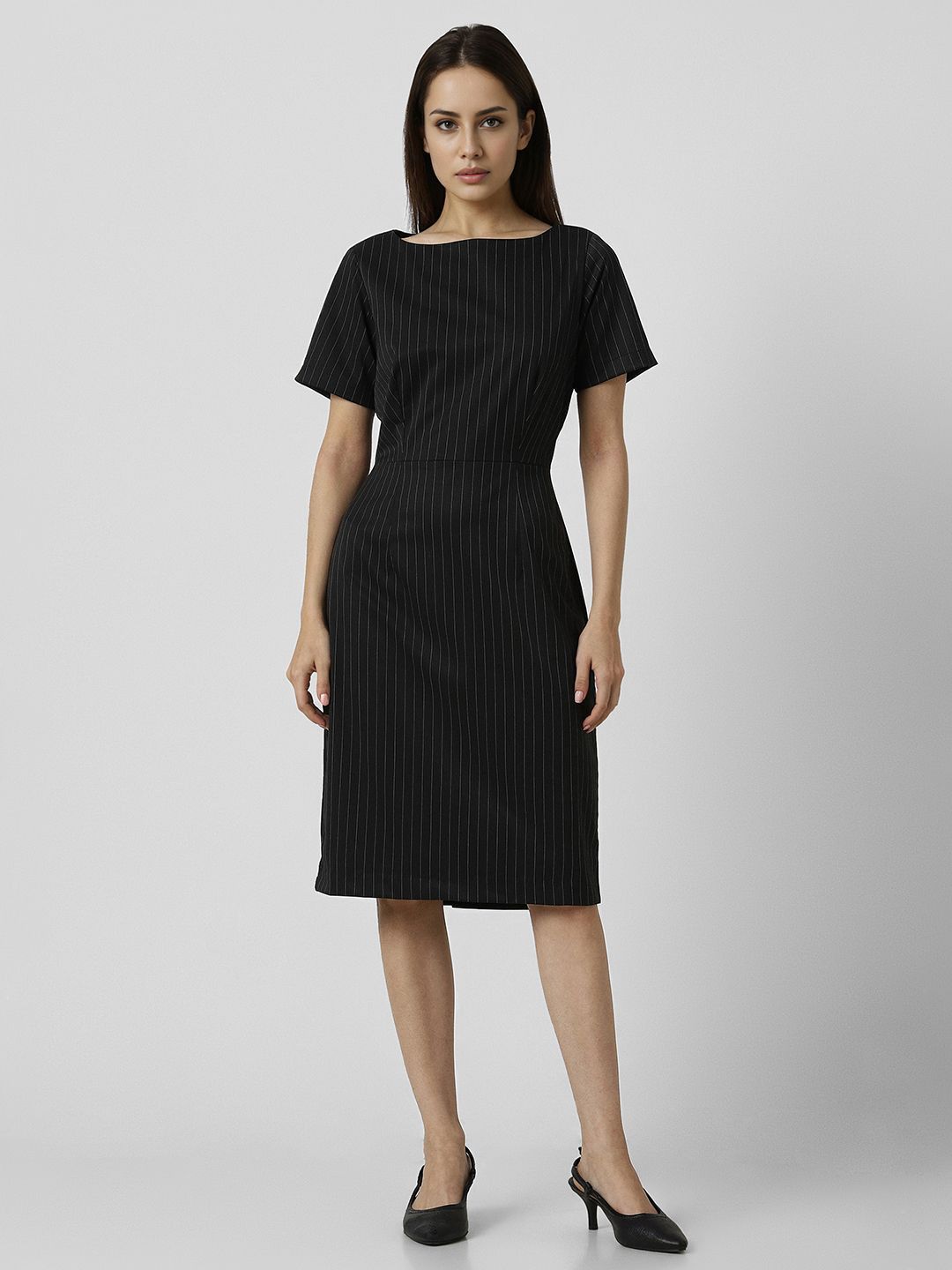Van Heusen Woman Striped Formal Sheath Dress-picture-38