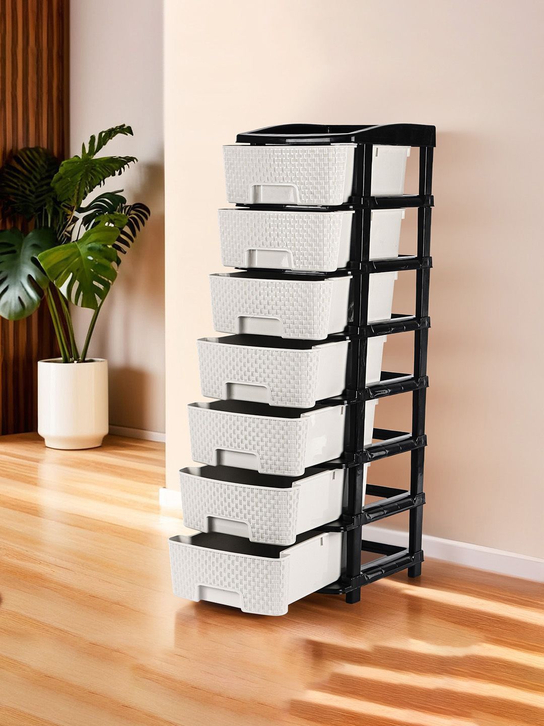 Kuber Industries Black Set of 1 Reusable Drawer Organiser Organisers-picture-39