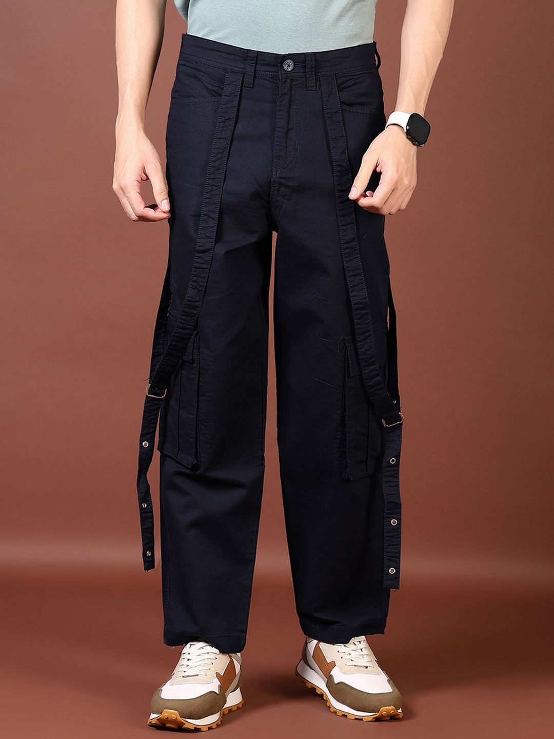 V-Mart Men Regular Fit Cotton Cargos-picture-34