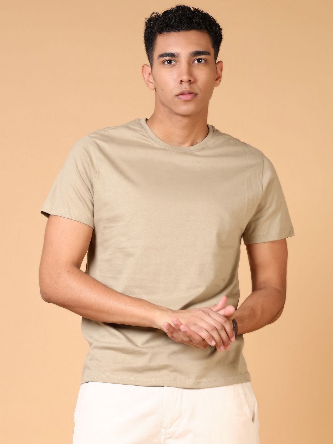 V-Mart Men Solid Round Neck Cotton T-shirt-picture-38