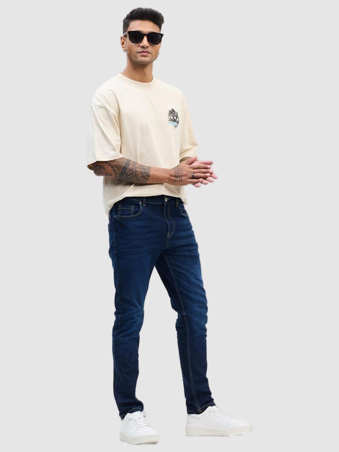 Buy Snitch Men Smart Slim Fit Light Fade Stretchable Jeans - Jeans for ...