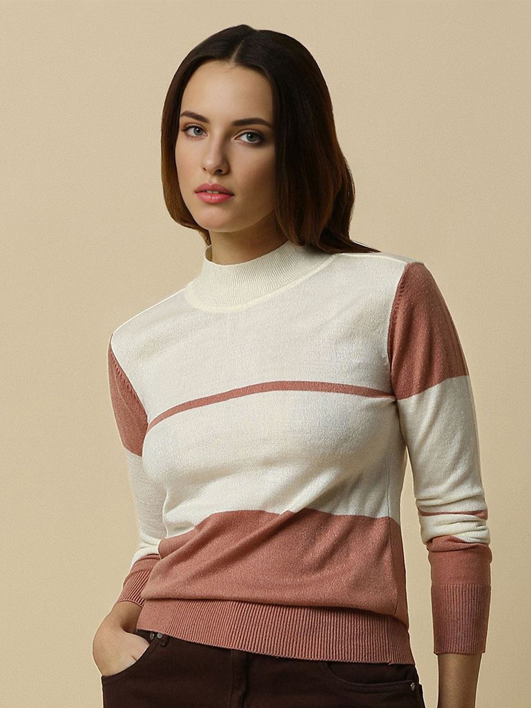 Allen Solly Woman Women Striped Pullover Sweater-picture-19