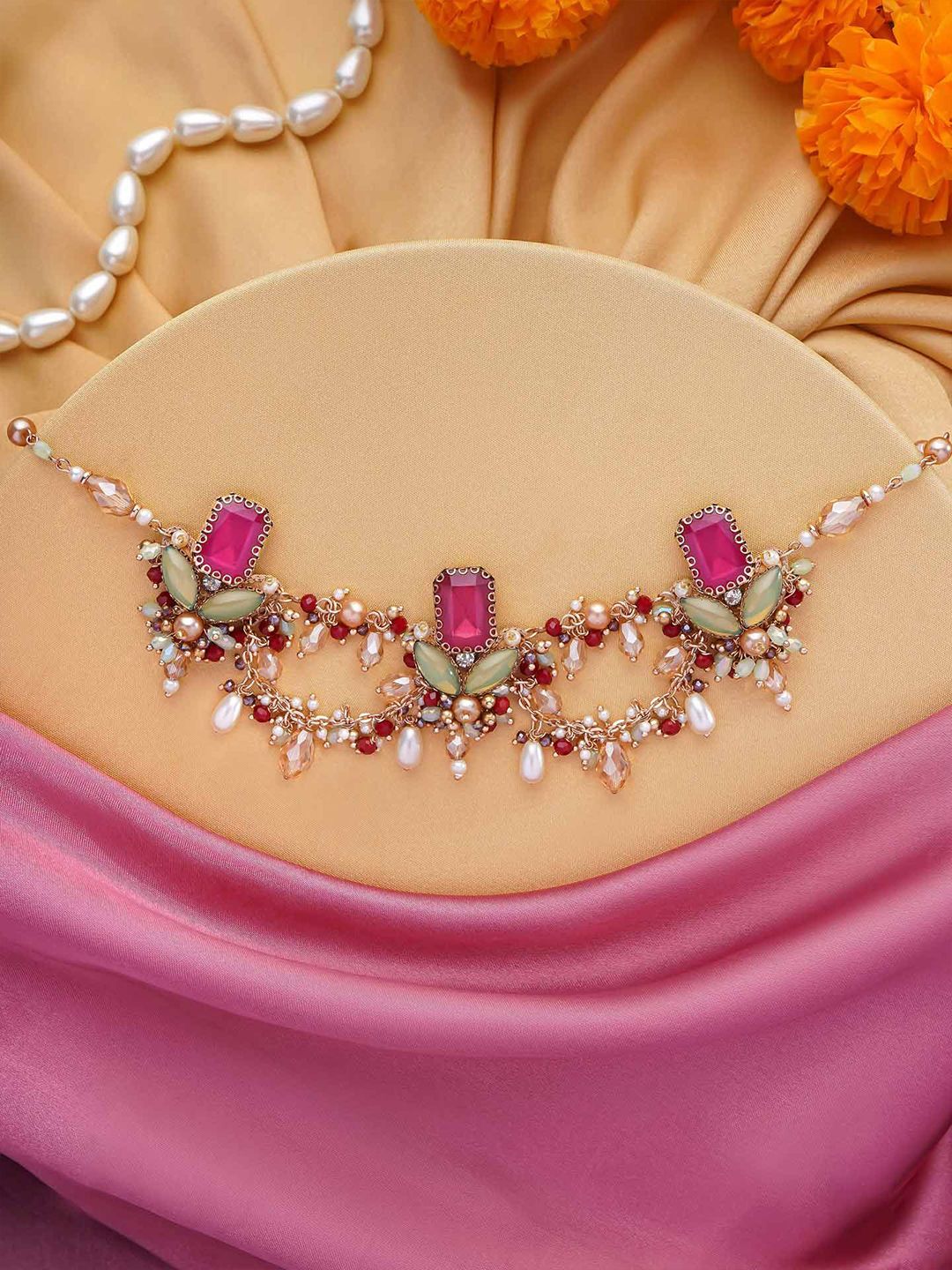 EVERSTYLISH Sanjoya Stones, Beads & Pearls Embroidered Neckpiece-picture-11