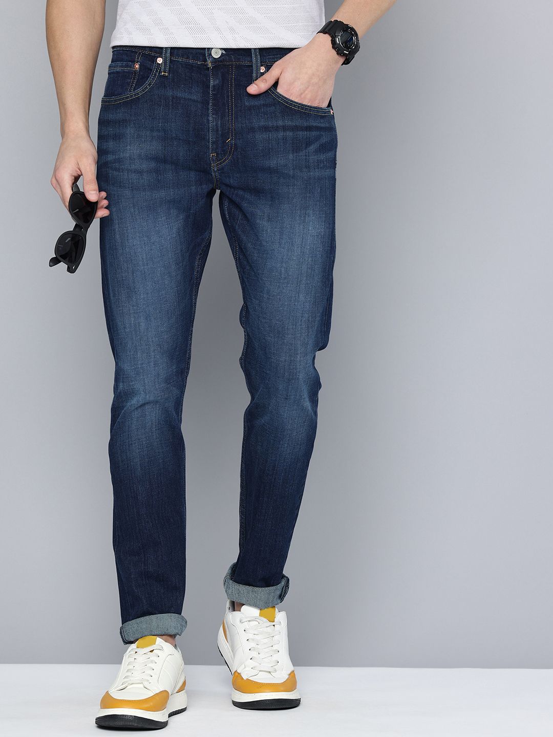 Levis Men 512 Slim Tapered Fit Light Fade Stretchable Jeans-image-47