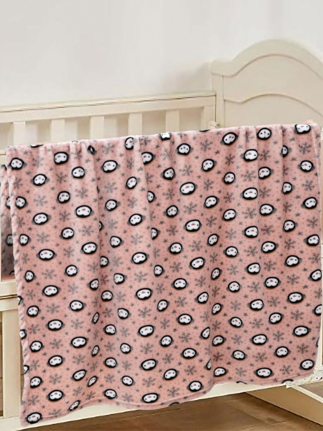 Florida Mauve & Black Cartoon Characters Fleece AC Room Single Bed Blanket-picture-58