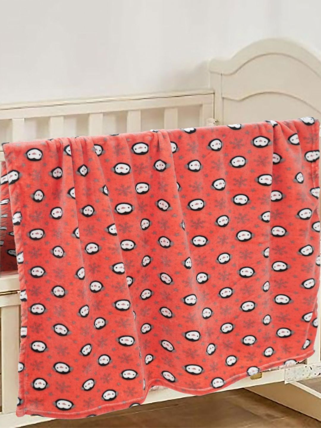 Florida Coral & White Cartoon Characters Fleece AC Room Single Bed Blanket-image-12