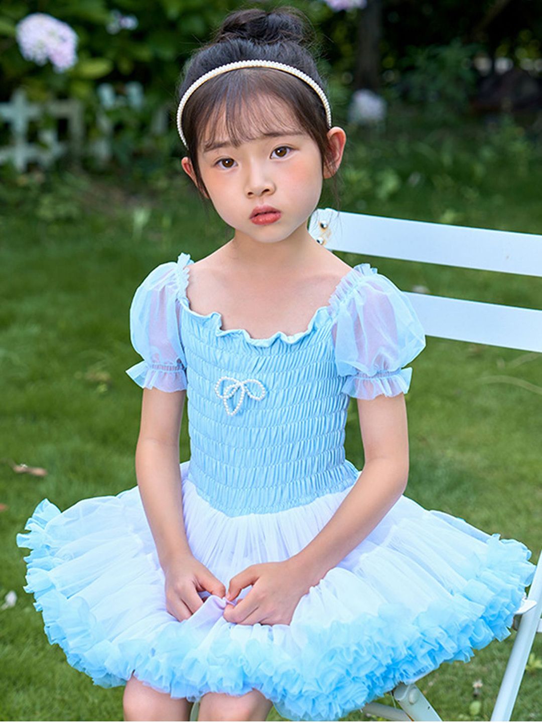 LULU & SKY Flutter Sleeve Fit & Flare Dress-image-39