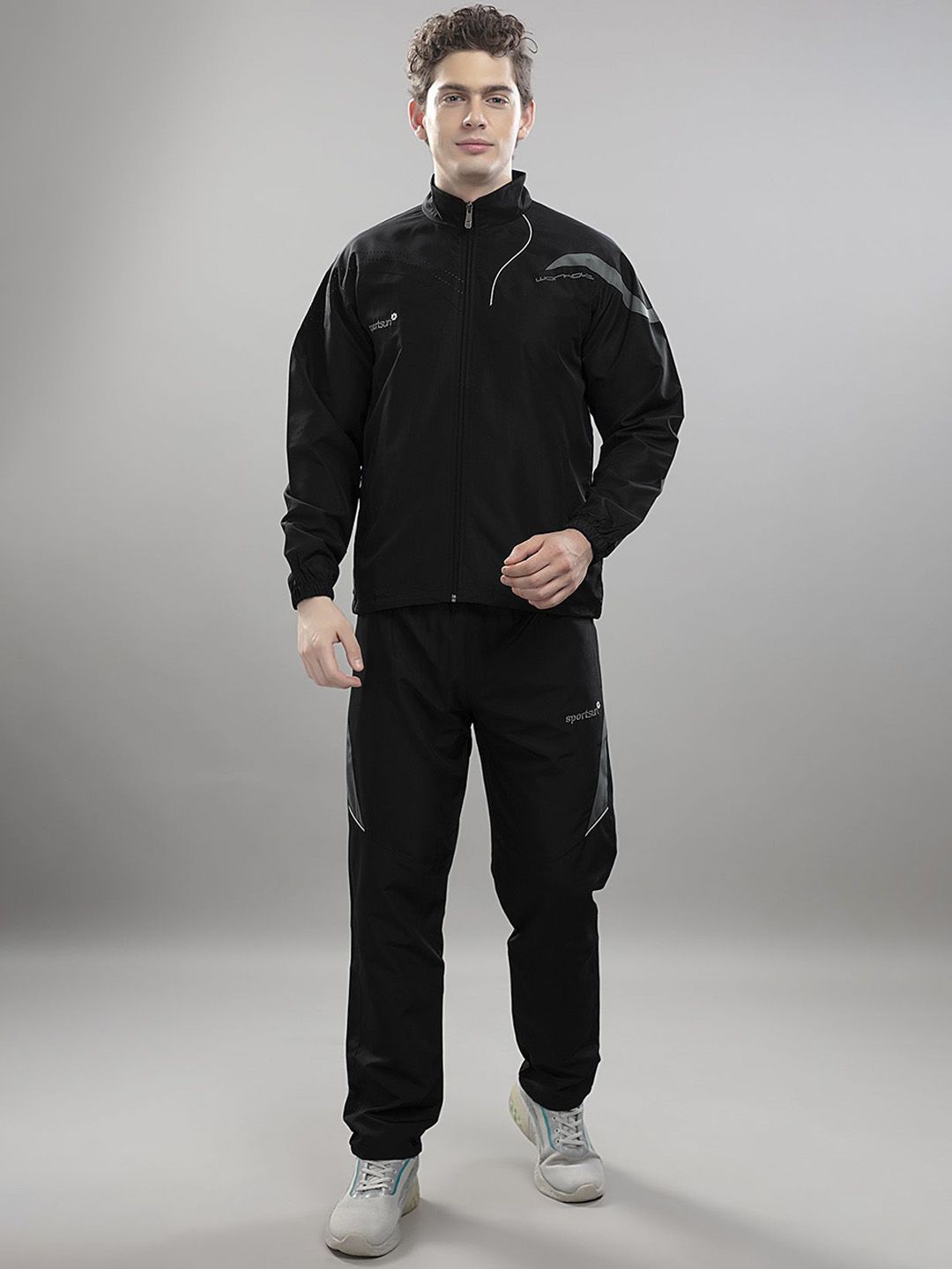 SPORT SUN Men Mock Collar Tracksuit