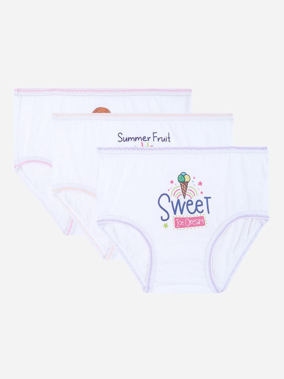DYCA Girls Pack Of 3 Printed Basic Briefs-picture-16