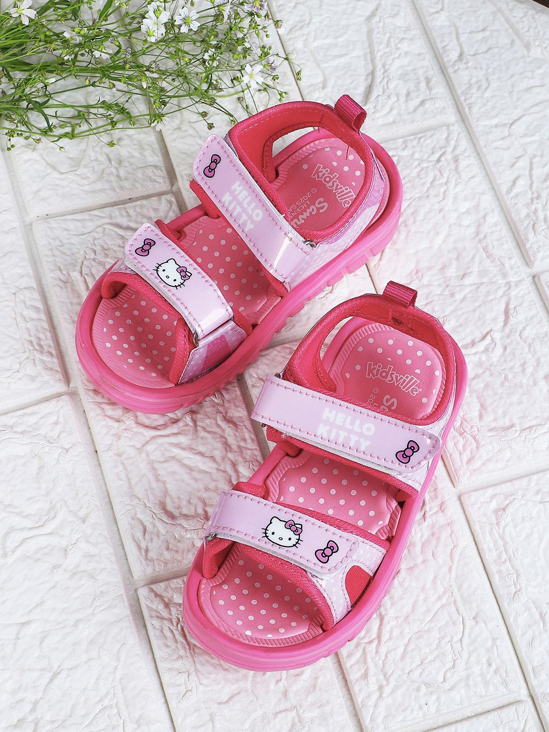 Kids Ville Girls Kitty Printed Comfort Sandals-picture-30
