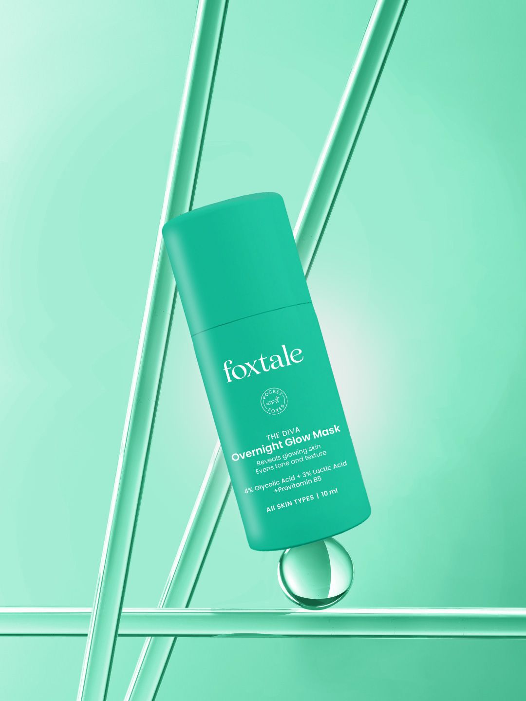 FoxTale The Diva Overnight Glow Mask With 4% Glycolic Acid & 3% Lactic Acid - 10 ml