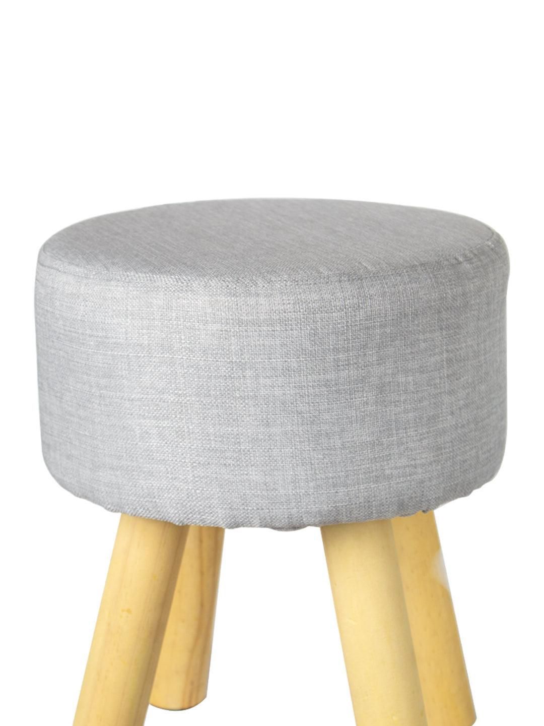 MARKET99 Stylish Beige & Grey Wooden Foot Stool-picture-12