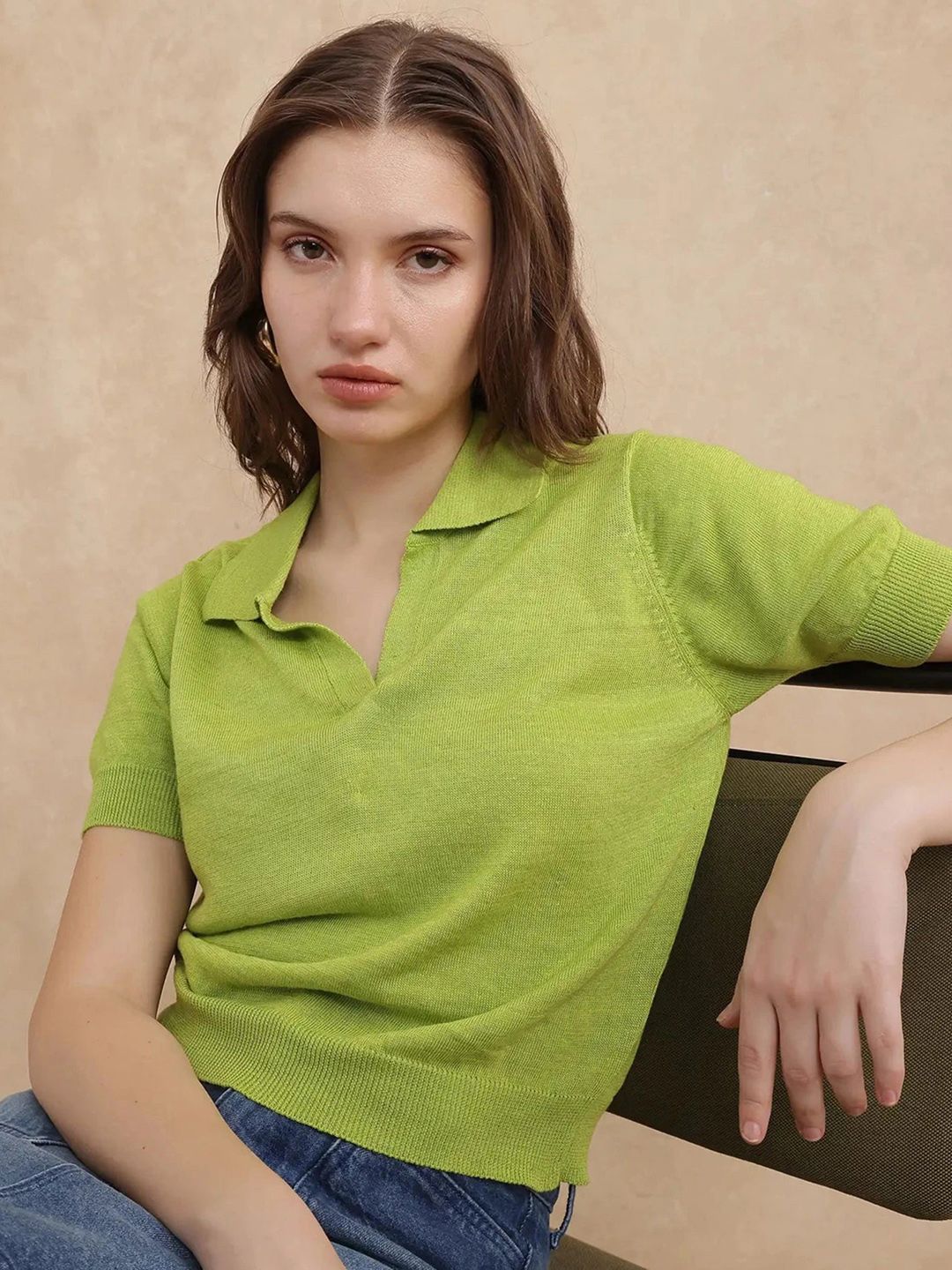 RAREISM Women Polo Collar Pockets T-shirt-picture-26